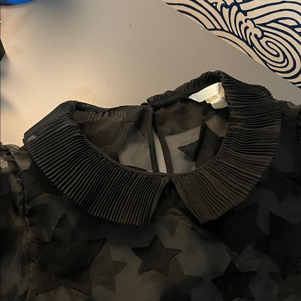 H&M Black Star Pattern Blouse - Picture 3 of 6